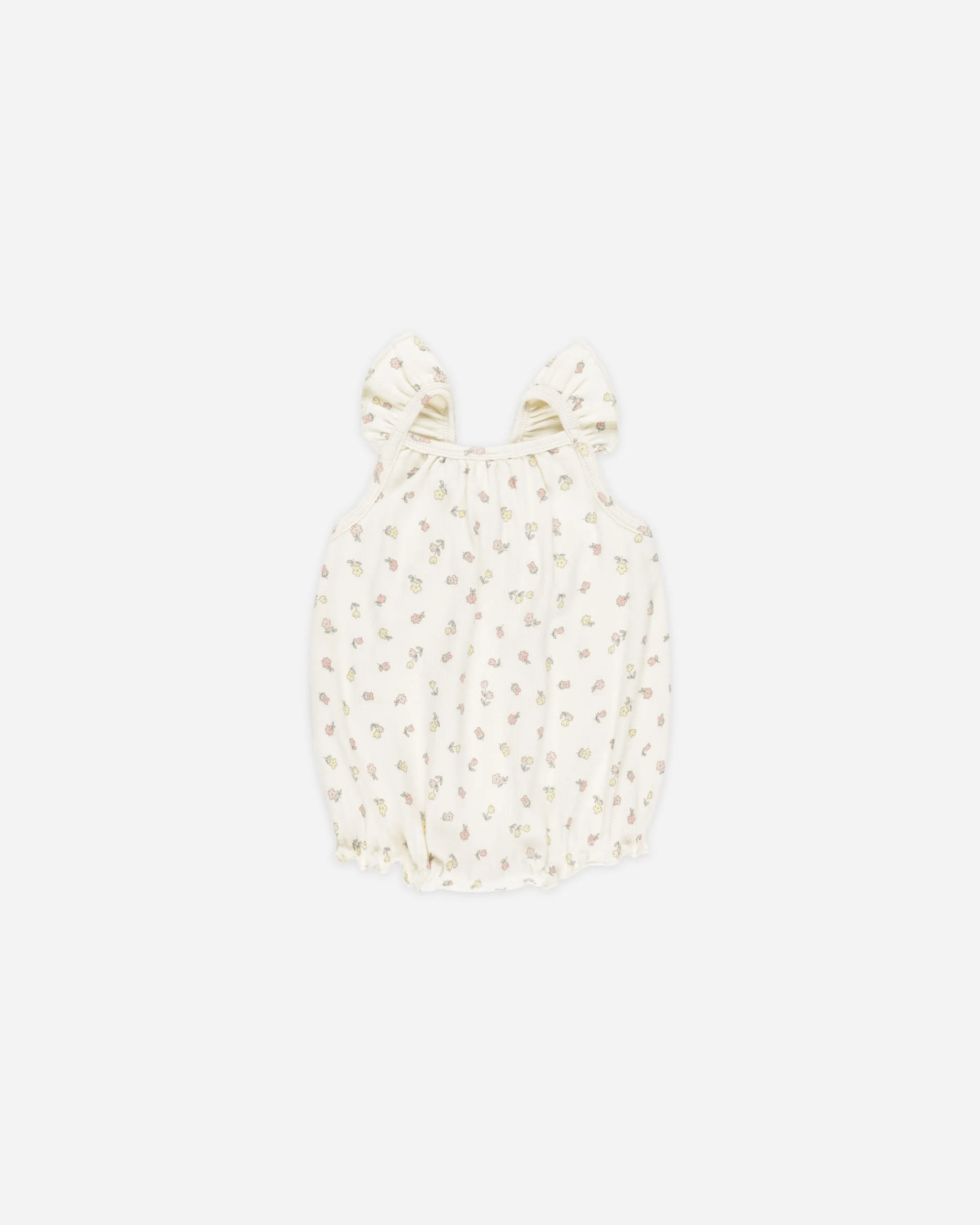 -Ribbed Ruffle Romper || Fleur-