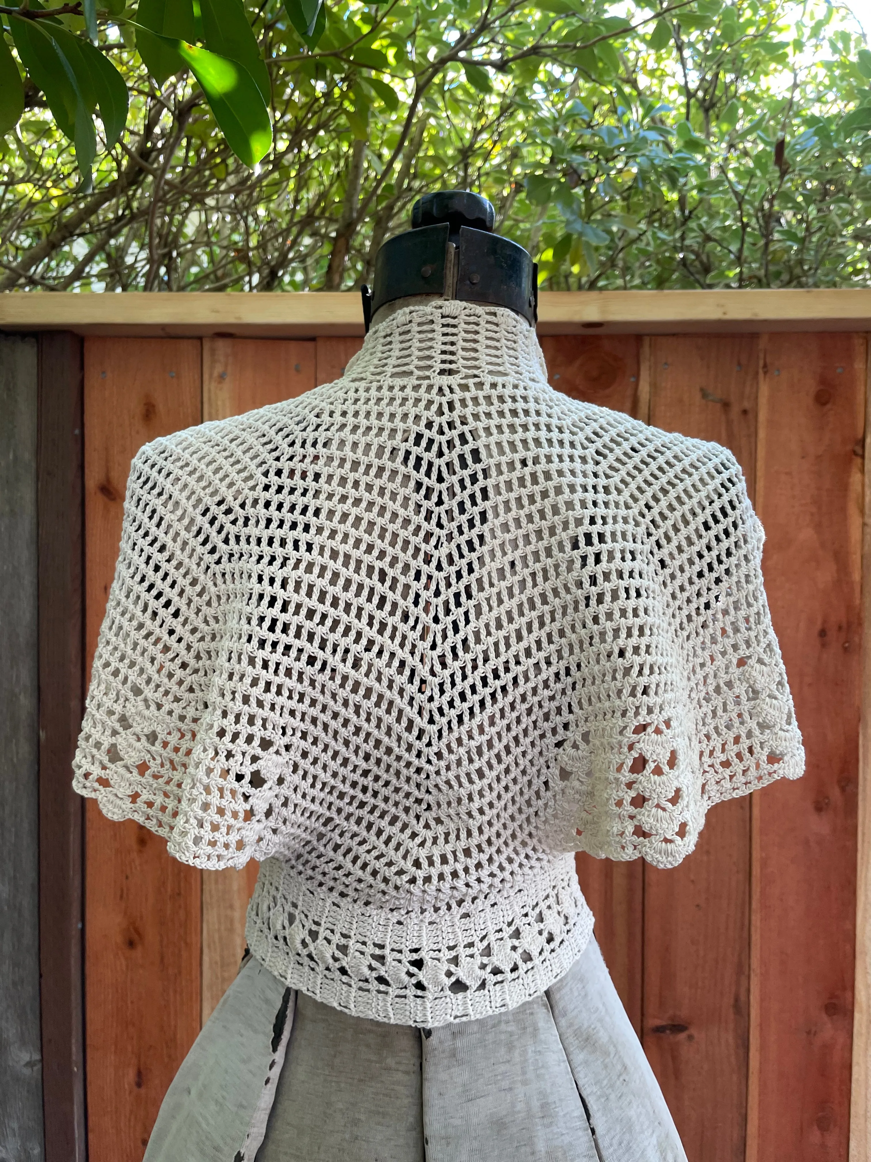 1930s Hand Crochet Cardigan