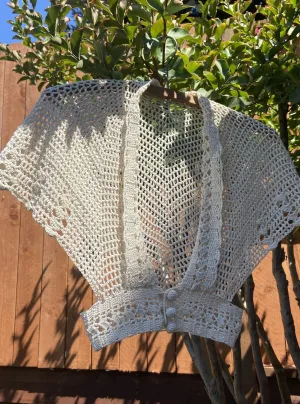 1930s Hand Crochet Cardigan
