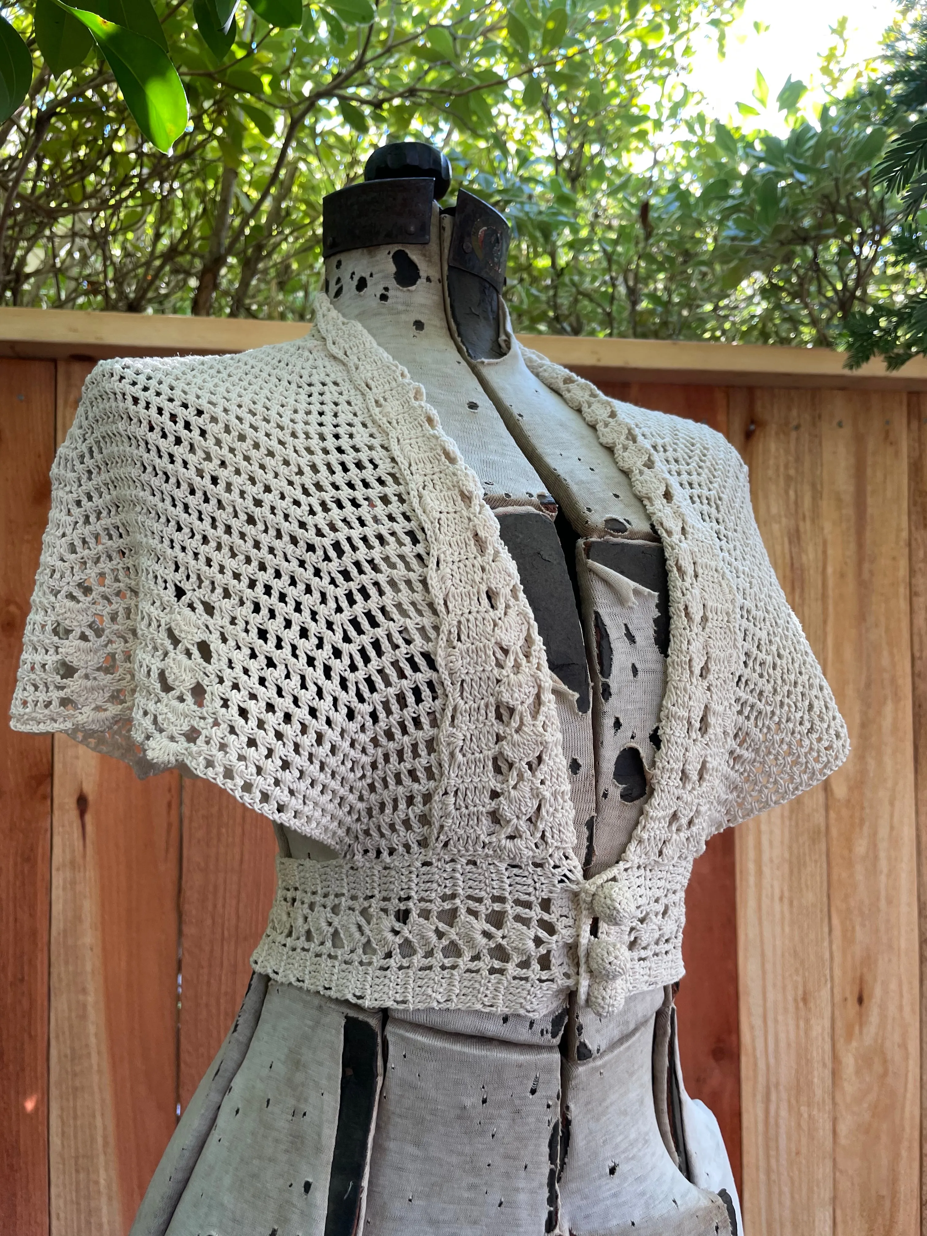 1930s Hand Crochet Cardigan