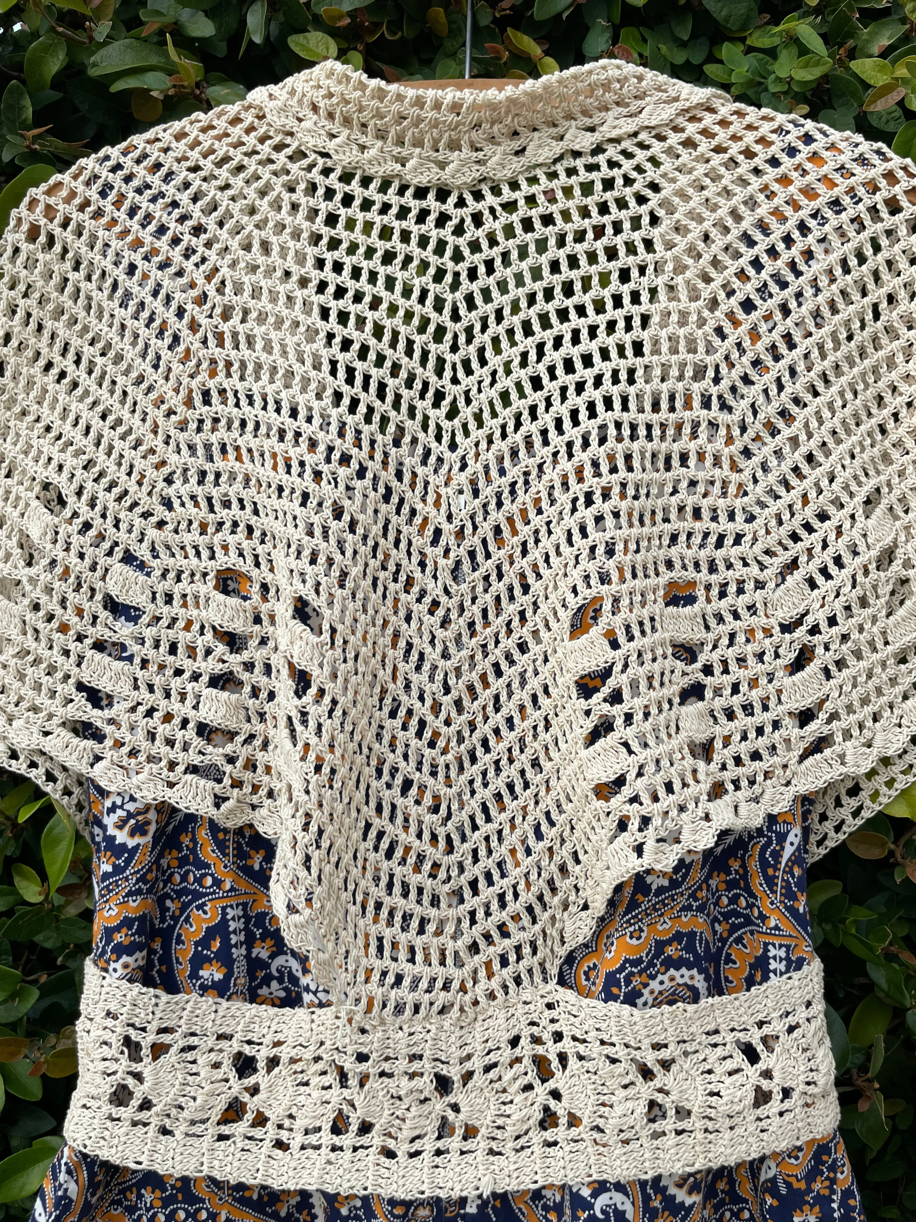 1930s Knit Crochet Cardigan/ Vest