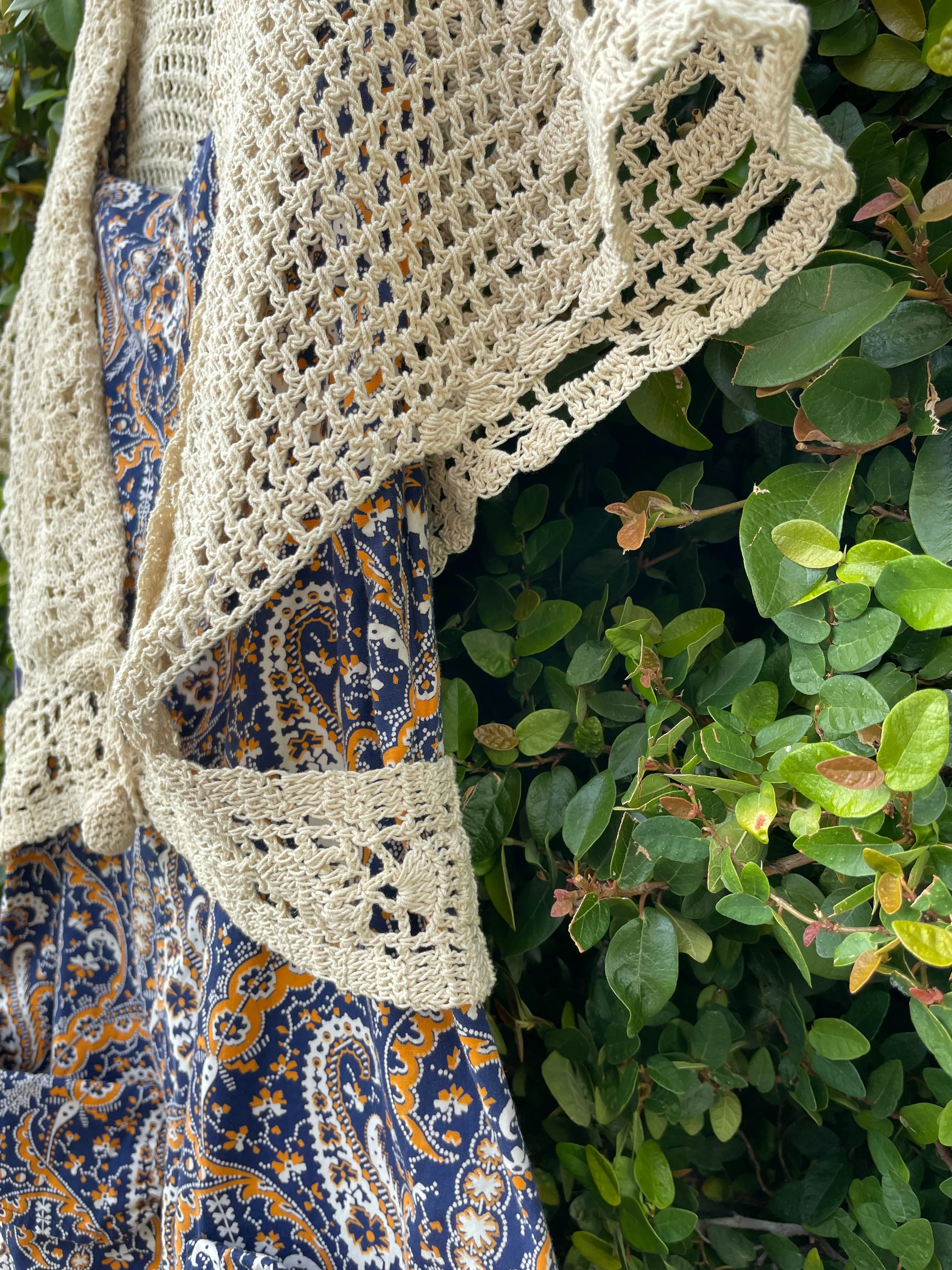 1930s Knit Crochet Cardigan/ Vest