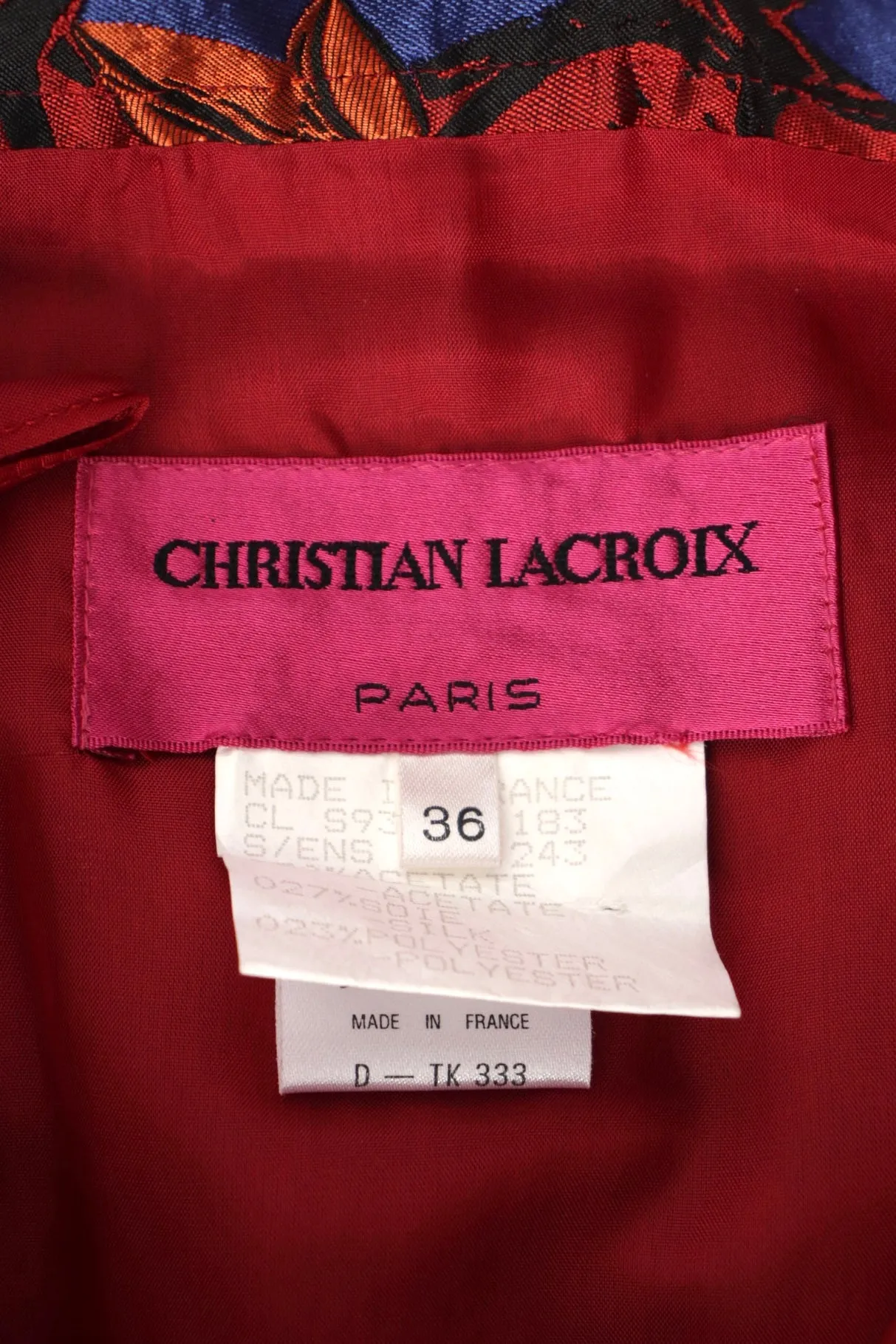 1990s Christian Lacroix Jacquard Rhinestone Skirt Suit