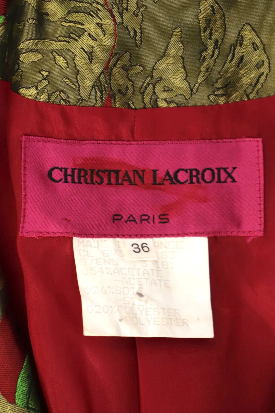 1990s Christian Lacroix Jacquard Rhinestone Skirt Suit