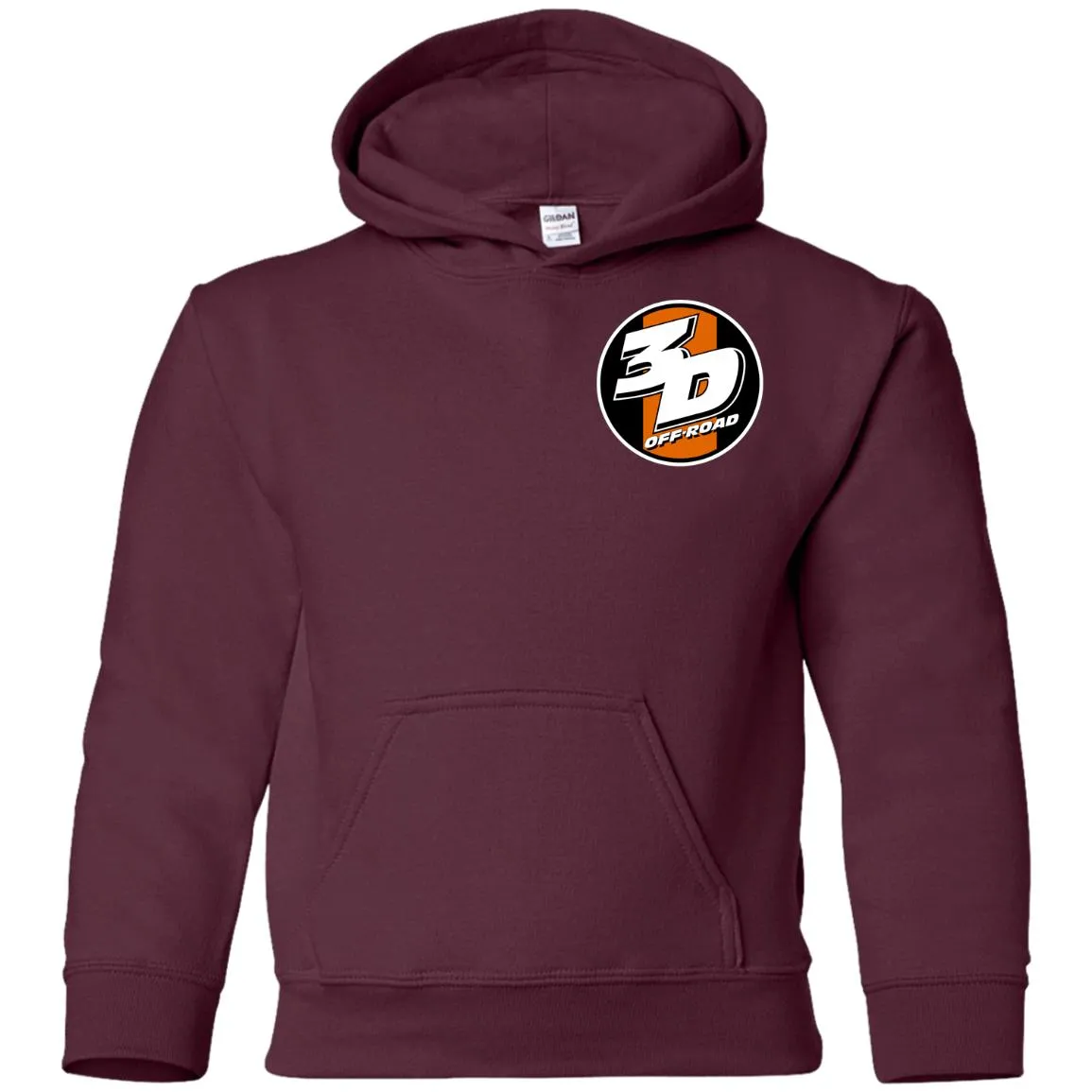 3D Offroad 2-sided print G185B Gildan Youth Pullover Hoodie
