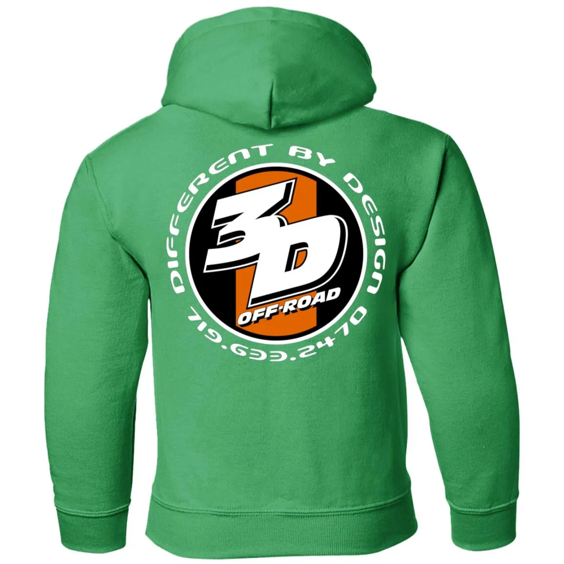 3D Offroad 2-sided print G185B Gildan Youth Pullover Hoodie