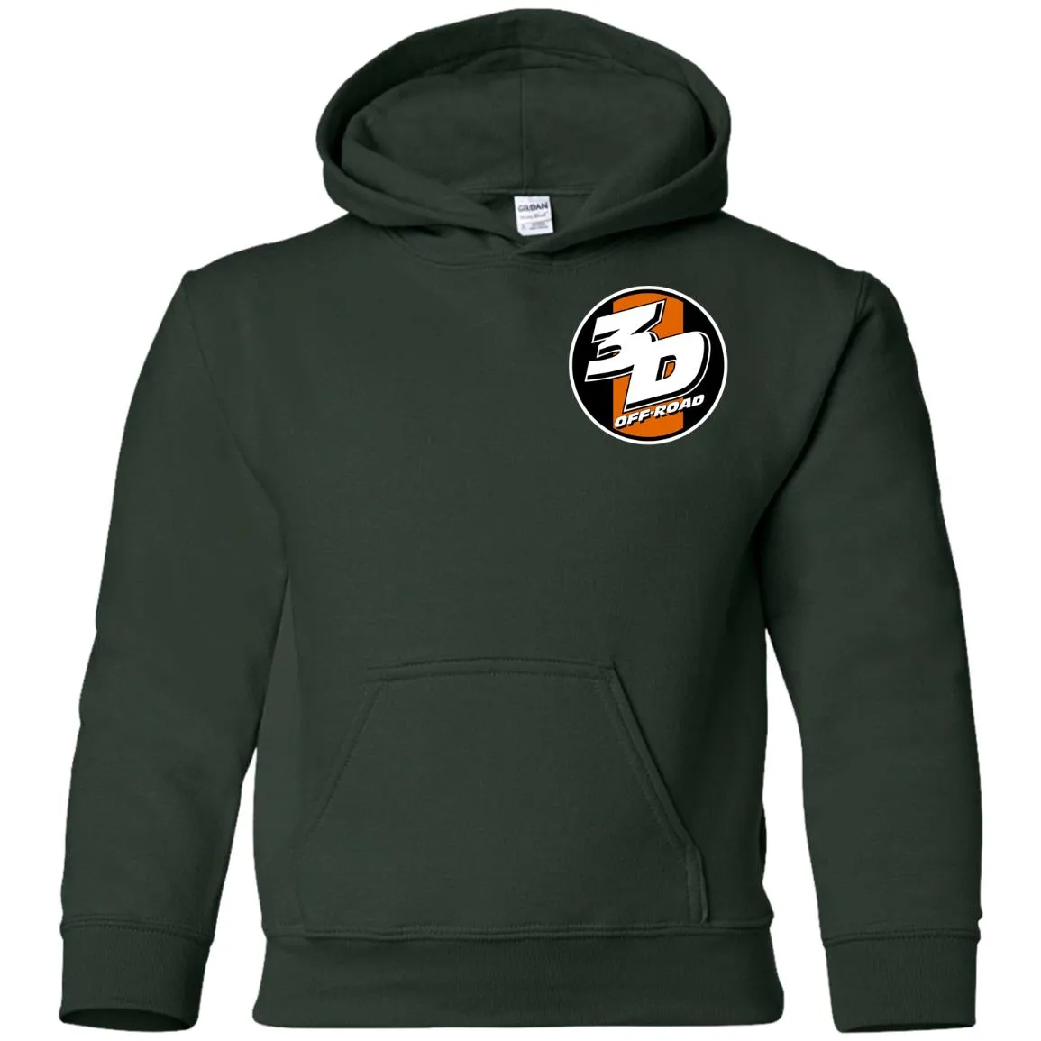 3D Offroad 2-sided print G185B Gildan Youth Pullover Hoodie
