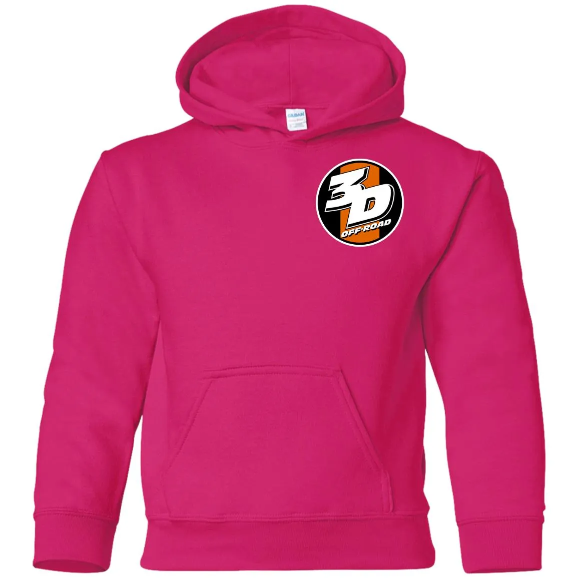 3D Offroad 2-sided print G185B Gildan Youth Pullover Hoodie