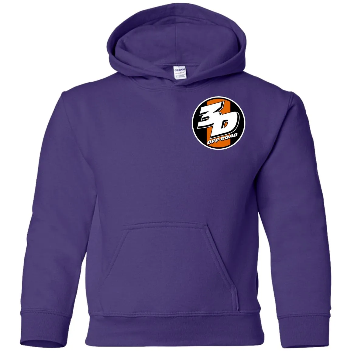 3D Offroad 2-sided print G185B Gildan Youth Pullover Hoodie