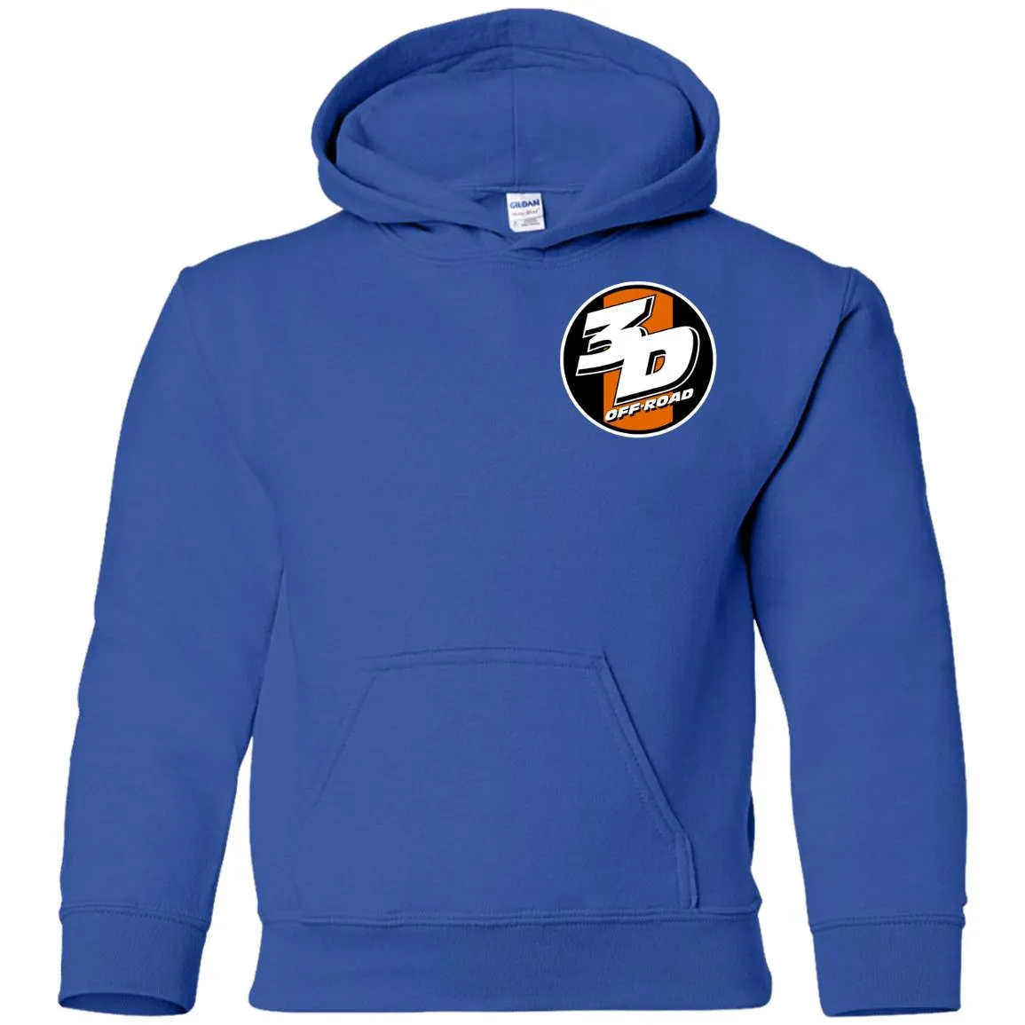 3D Offroad 2-sided print G185B Gildan Youth Pullover Hoodie