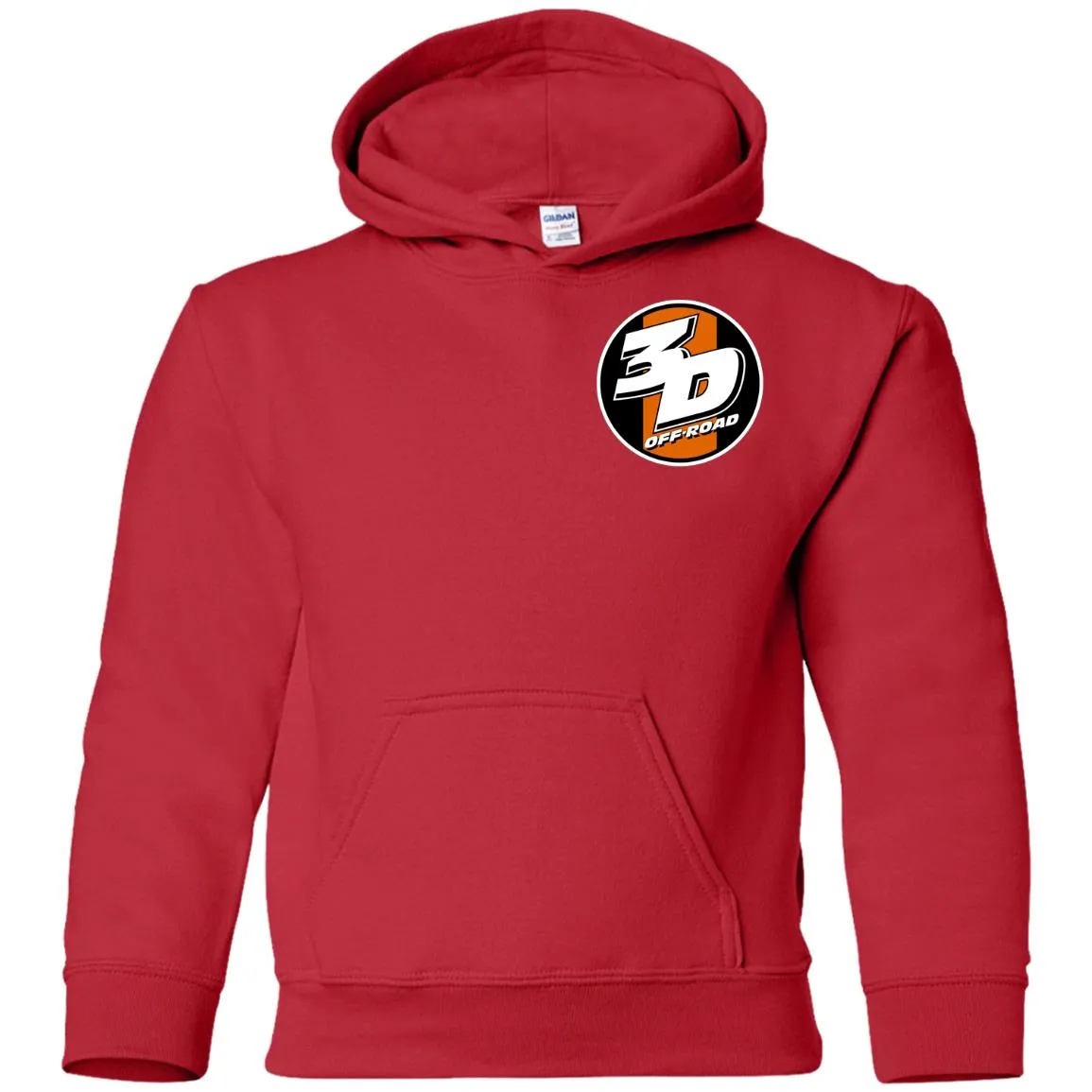 3D Offroad 2-sided print G185B Gildan Youth Pullover Hoodie