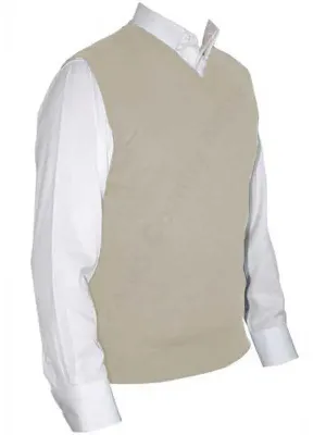60% OFF - FRANCO PONTI Slipover - Merino Wool Blend - Oatmeal - Size: SMALL