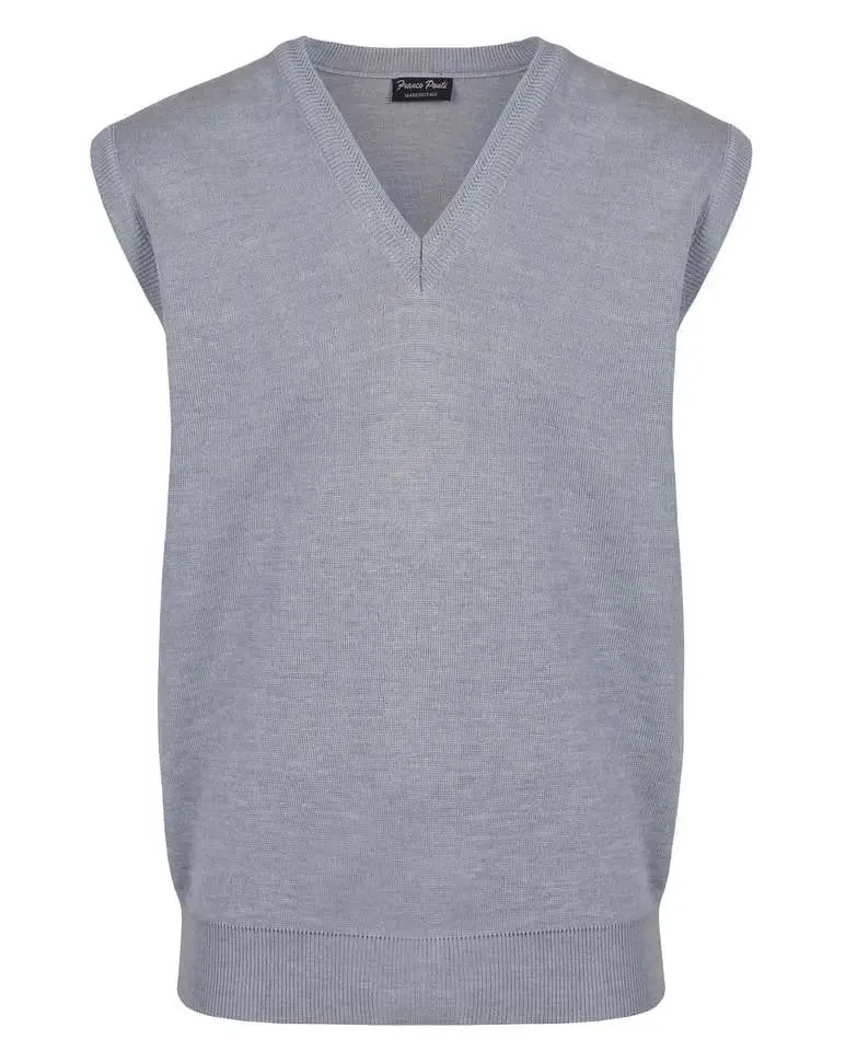 60% OFF - FRANCO PONTI Slipover - Merino Wool Blend - Oatmeal - Size: SMALL