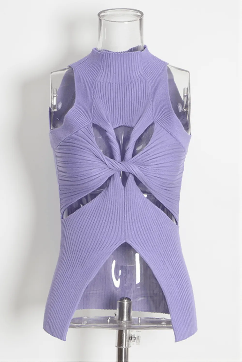 Alyzah Irregularly Cutout Knit Top