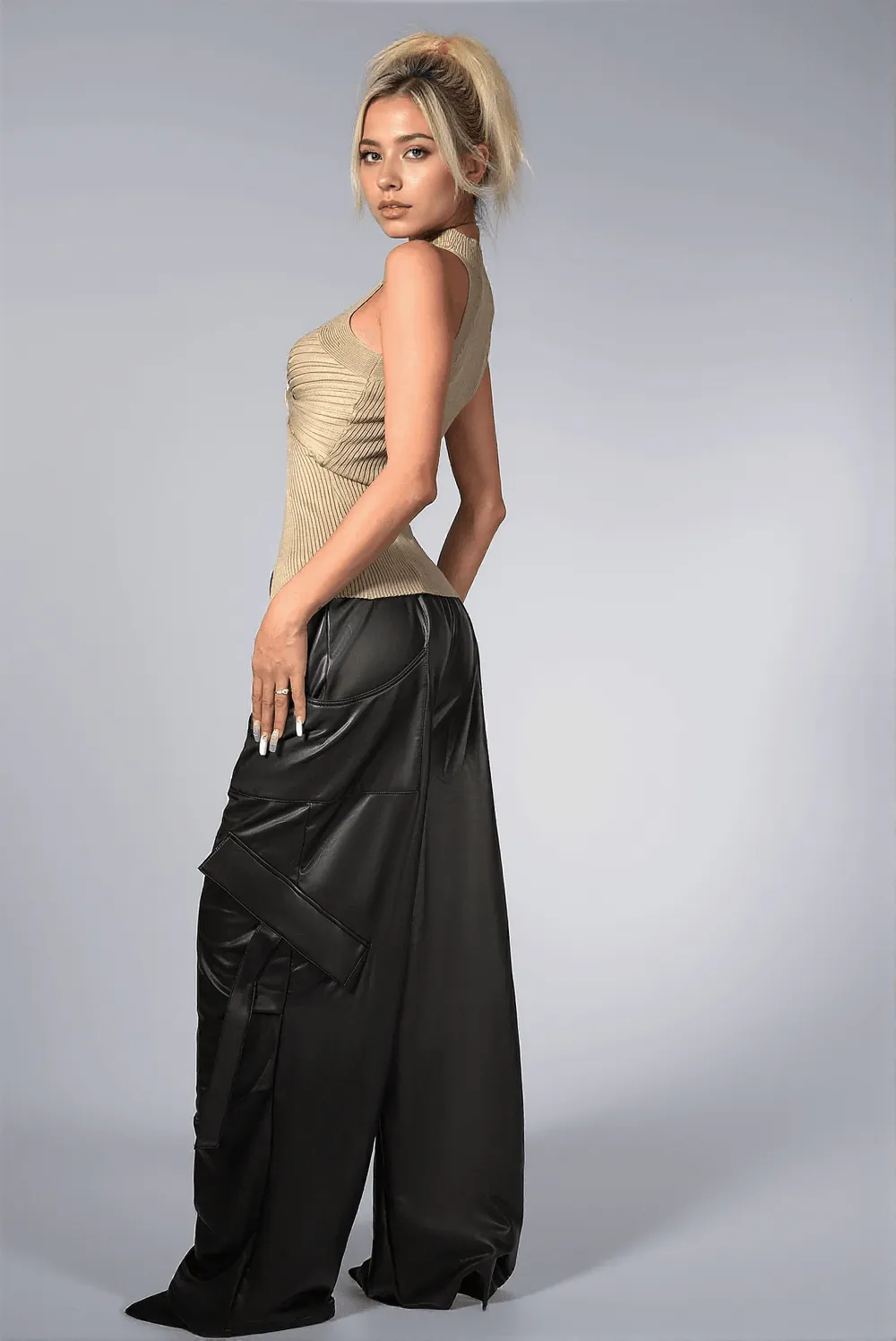Alyzah Irregularly Cutout Knit Top