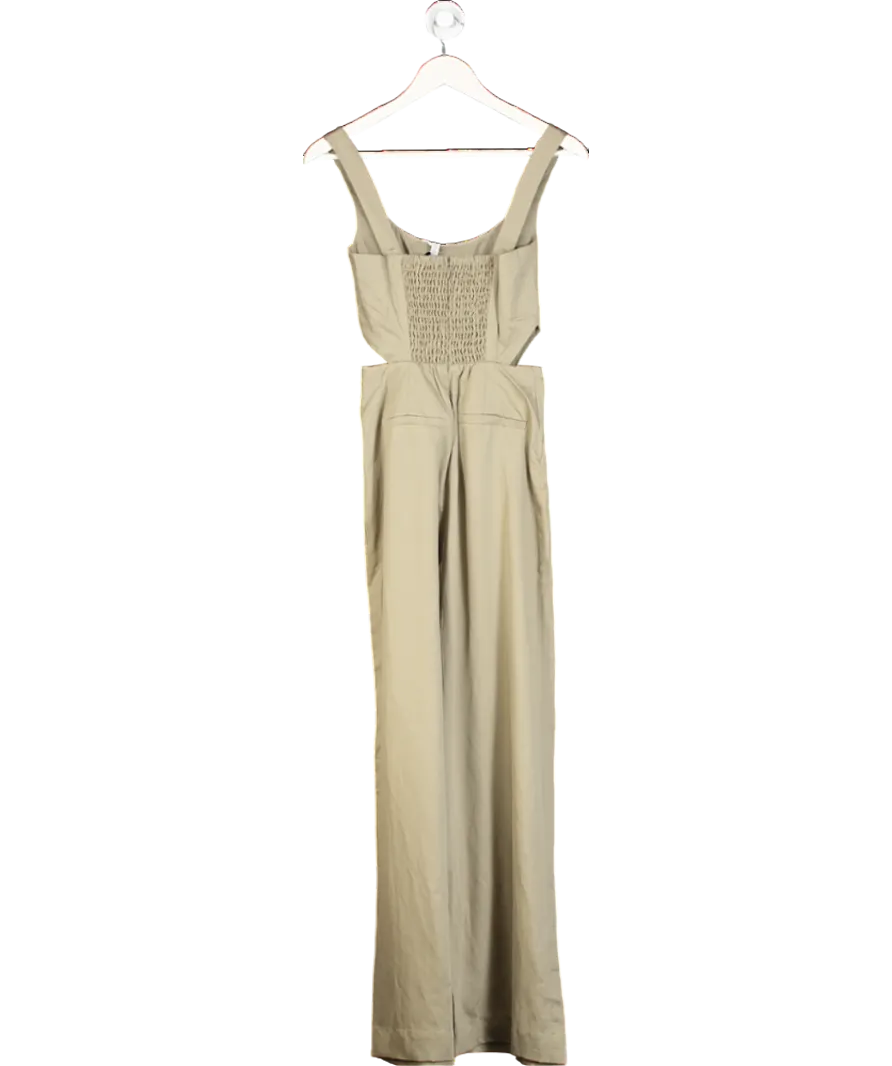 & Other Stories Green Sleeveless Cut Out Jumpsuit UK 4
