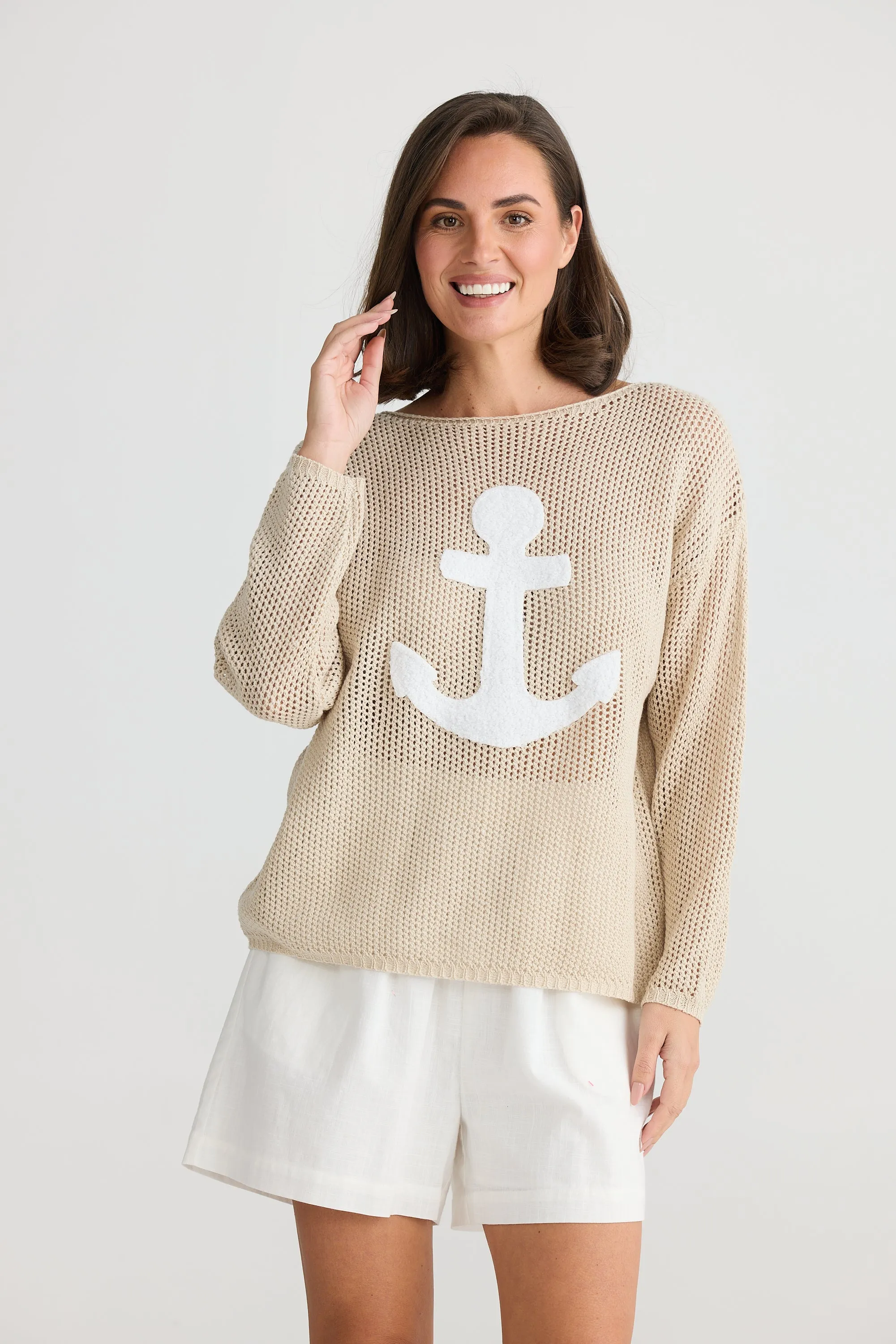 Anchored Knit Nat   White