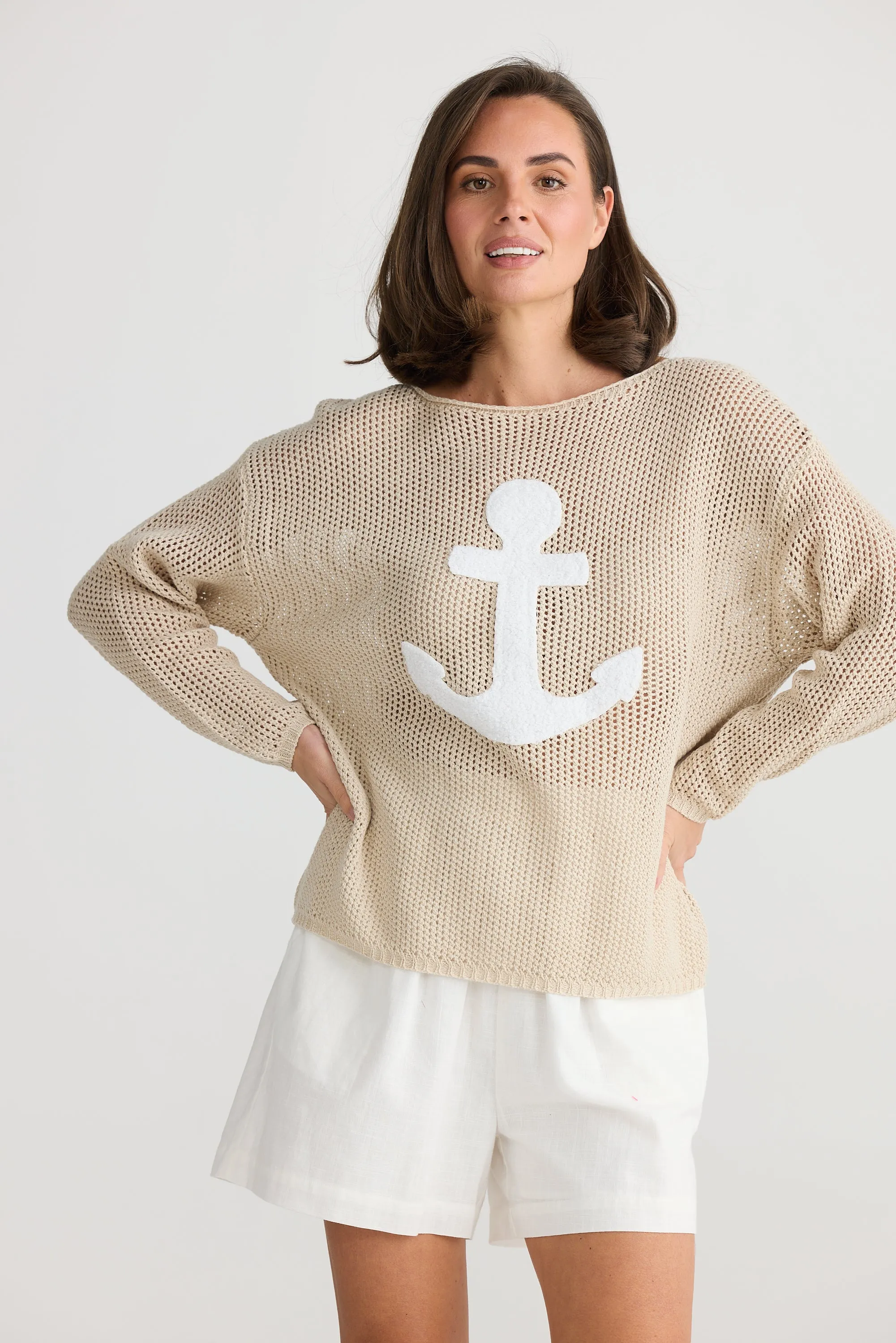 Anchored Knit Nat   White