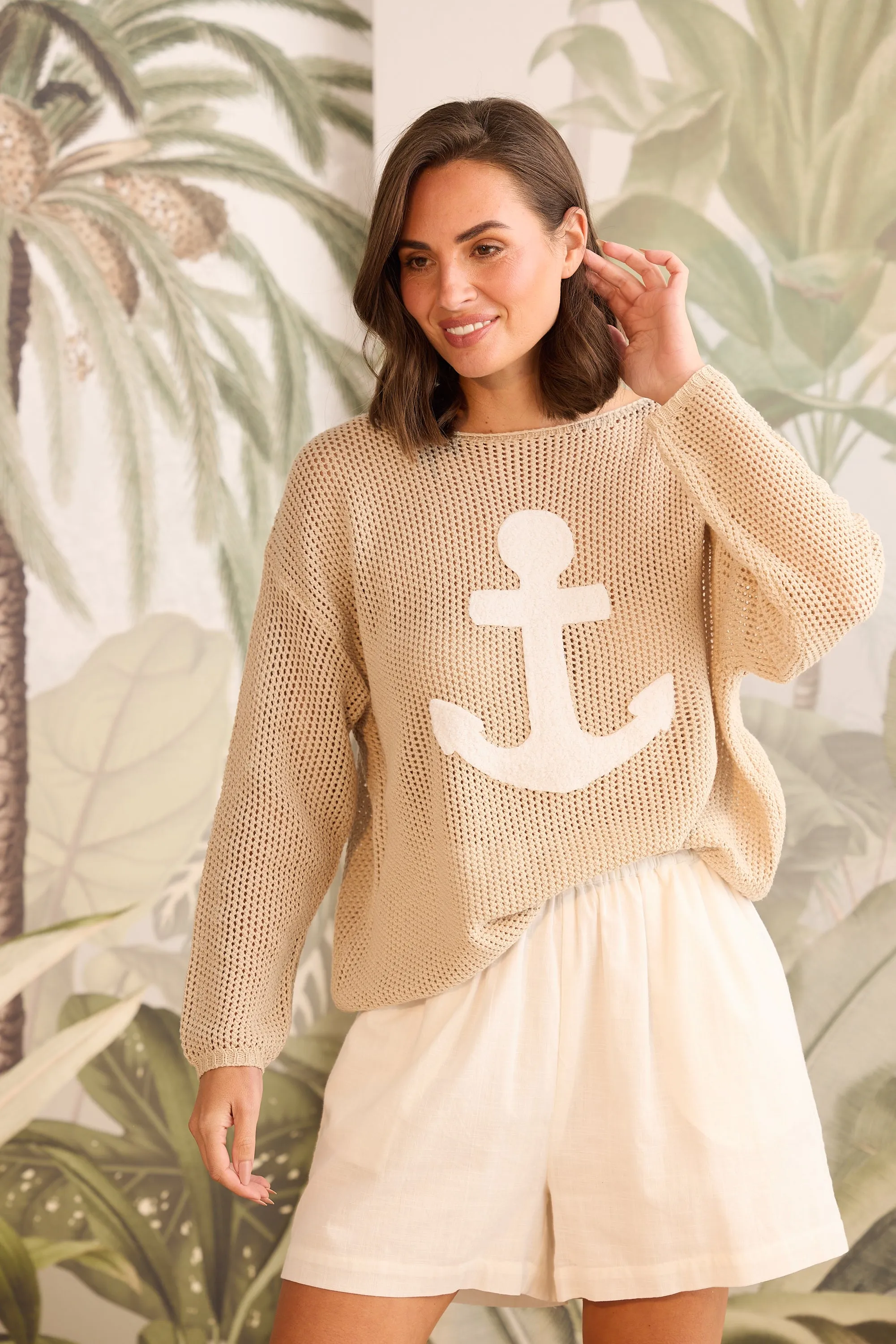 Anchored Knit Nat   White