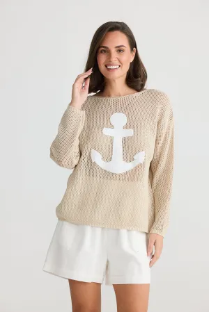 Anchored Knit Nat   White