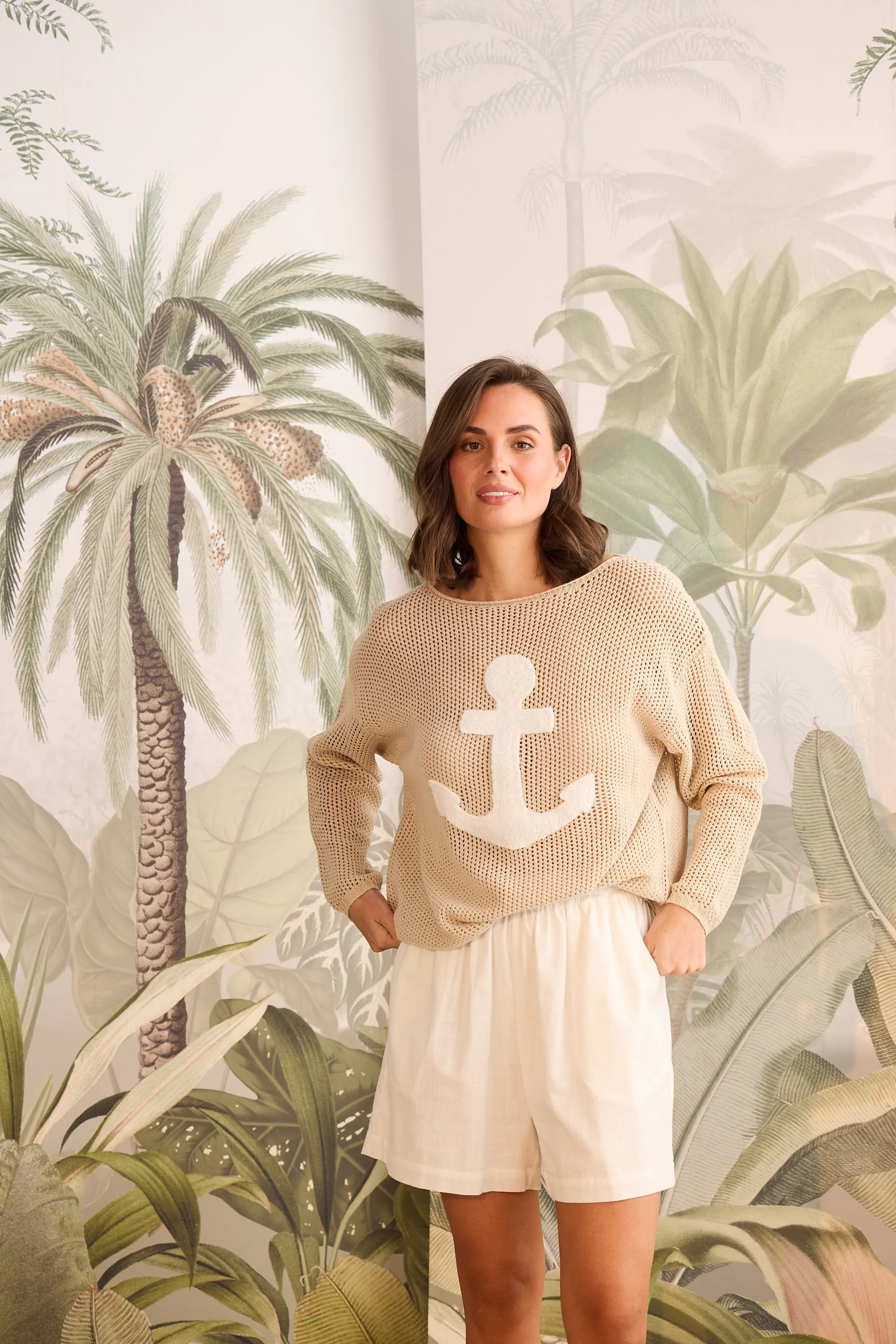 Anchored Knit Nat   White