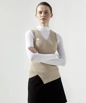 Anell Golf Boy Knit Top - Beige