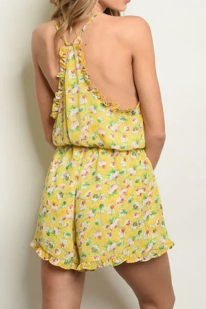 ARABELLA YELLOW FLORAL ROMPER