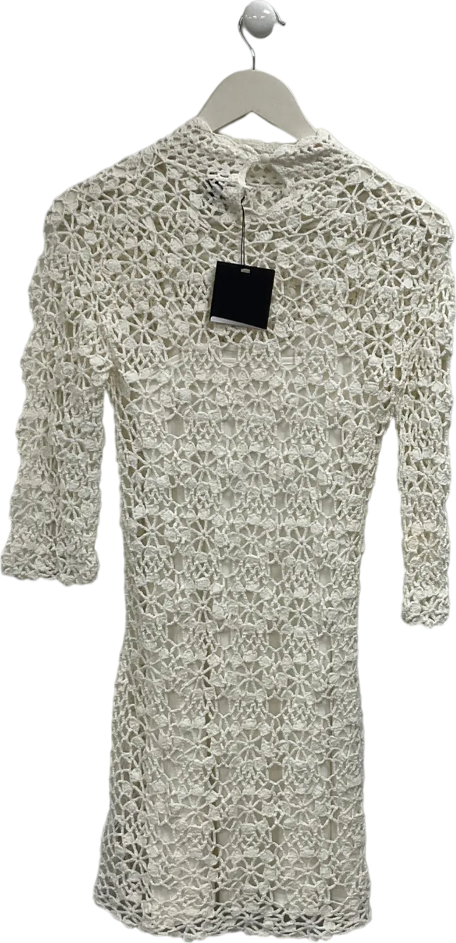 ASOS White Crochet Mini Dress UK 6