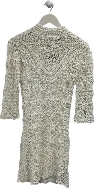 ASOS White Crochet Mini Dress UK 6