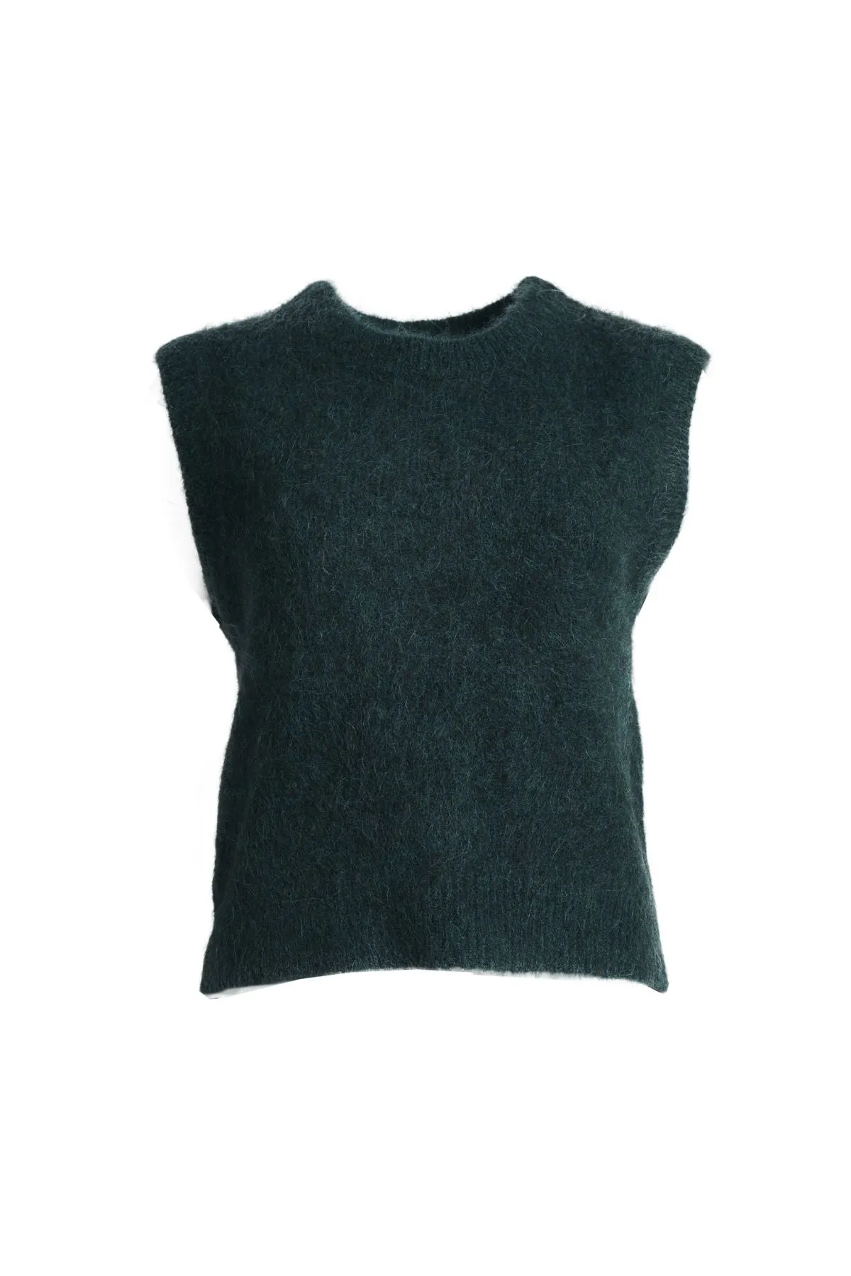 Aspen Knit Vest Teal in Alpaca