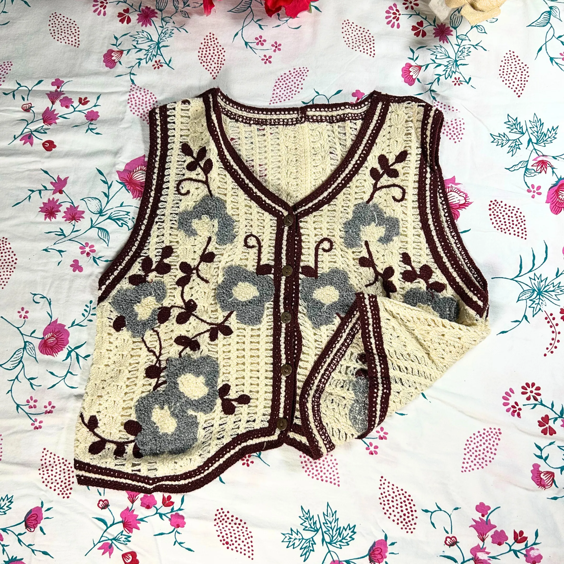 Autumn Bloom Crochet Top