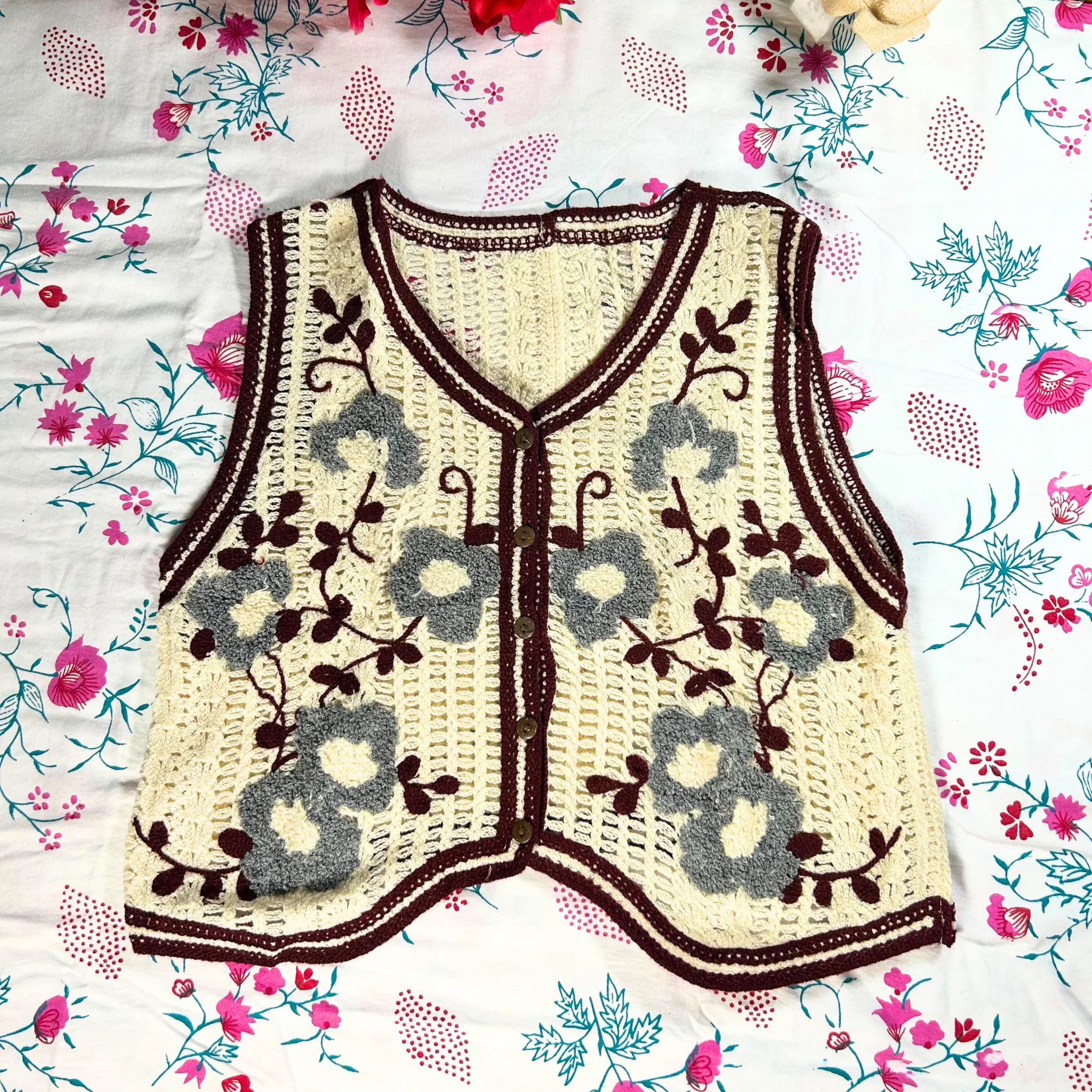 Autumn Bloom Crochet Top