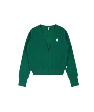 AVEN Sleeveless Knit Cardigan Set - Green
