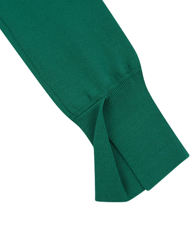 AVEN Sleeveless Knit Cardigan Set - Green