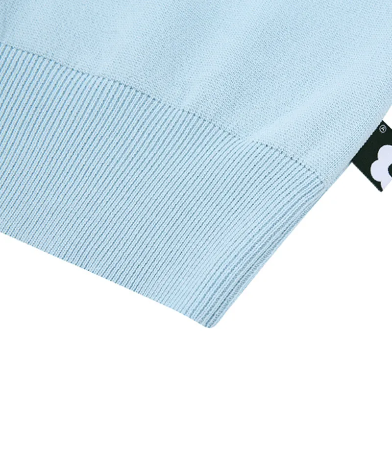 AVEN Sleeveless Knit Cardigan Set - Sky Blue