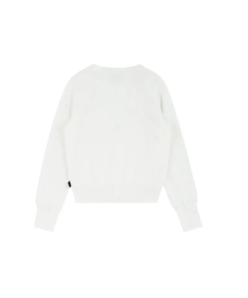 AVEN Sleeveless Knit Cardigan Set -White