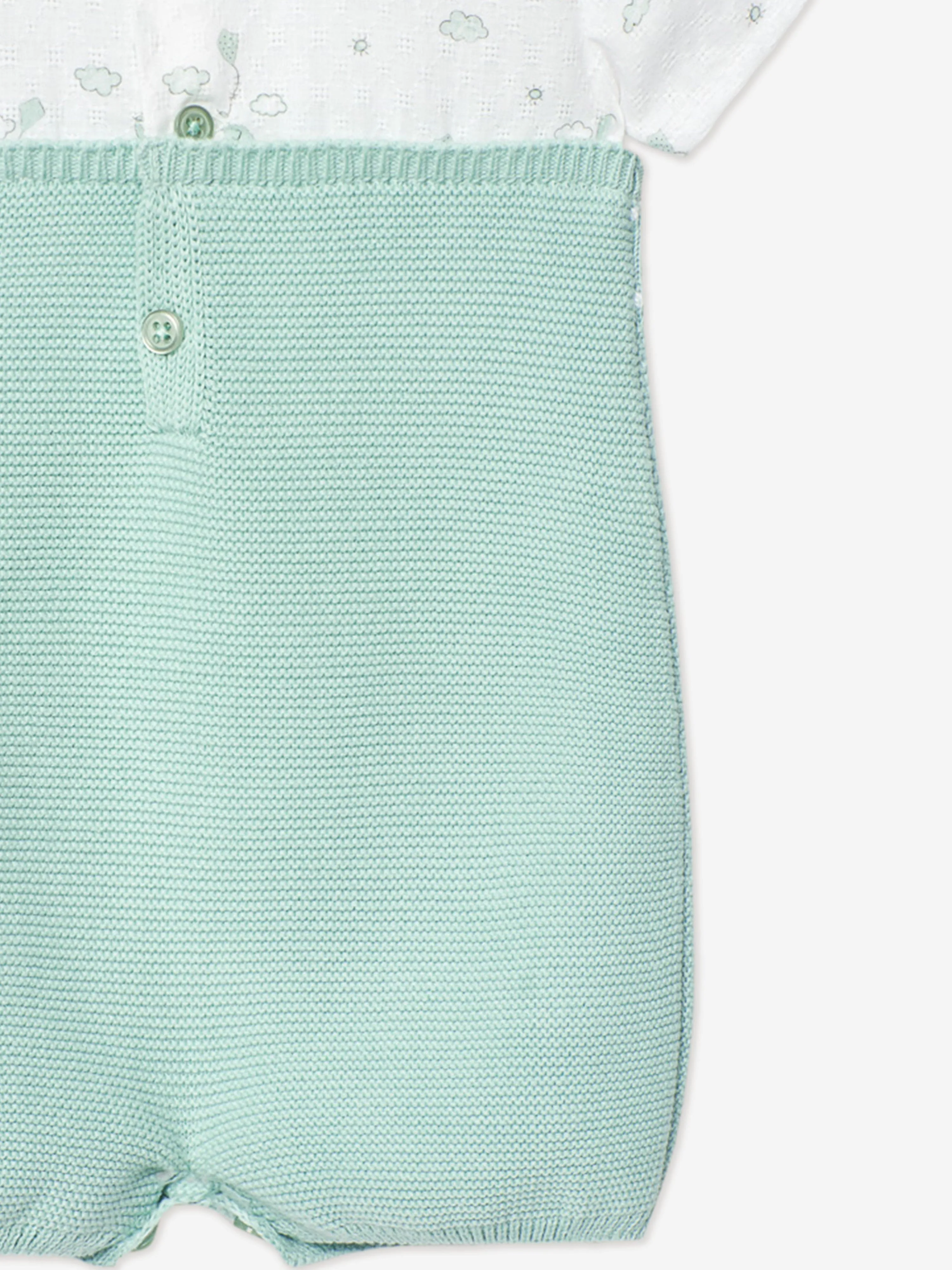 Baby Boys Knitted Romper in Green