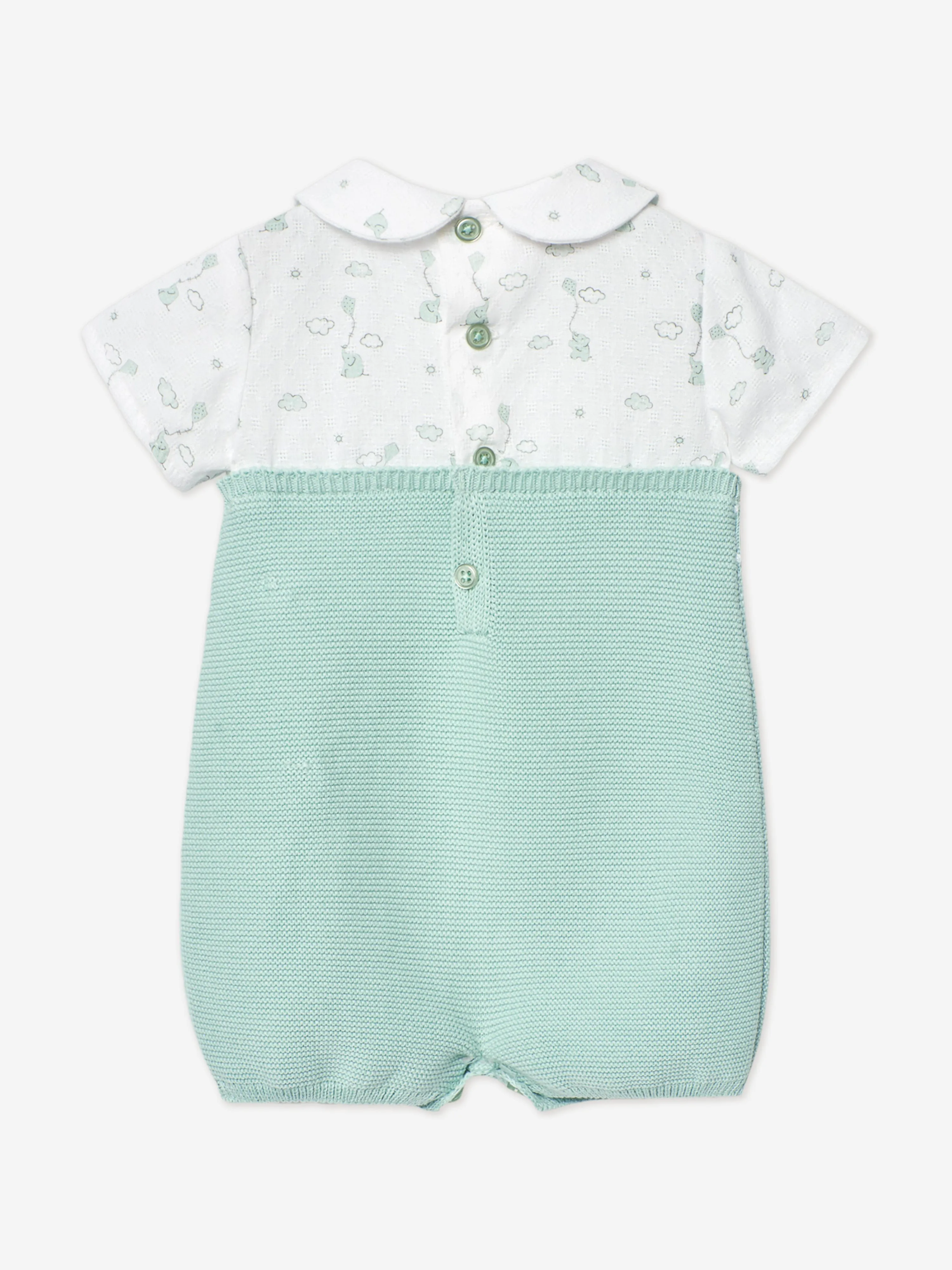 Baby Boys Knitted Romper in Green