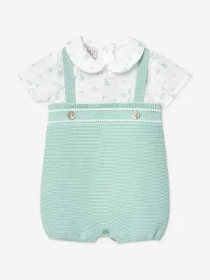 Baby Boys Knitted Romper in Green