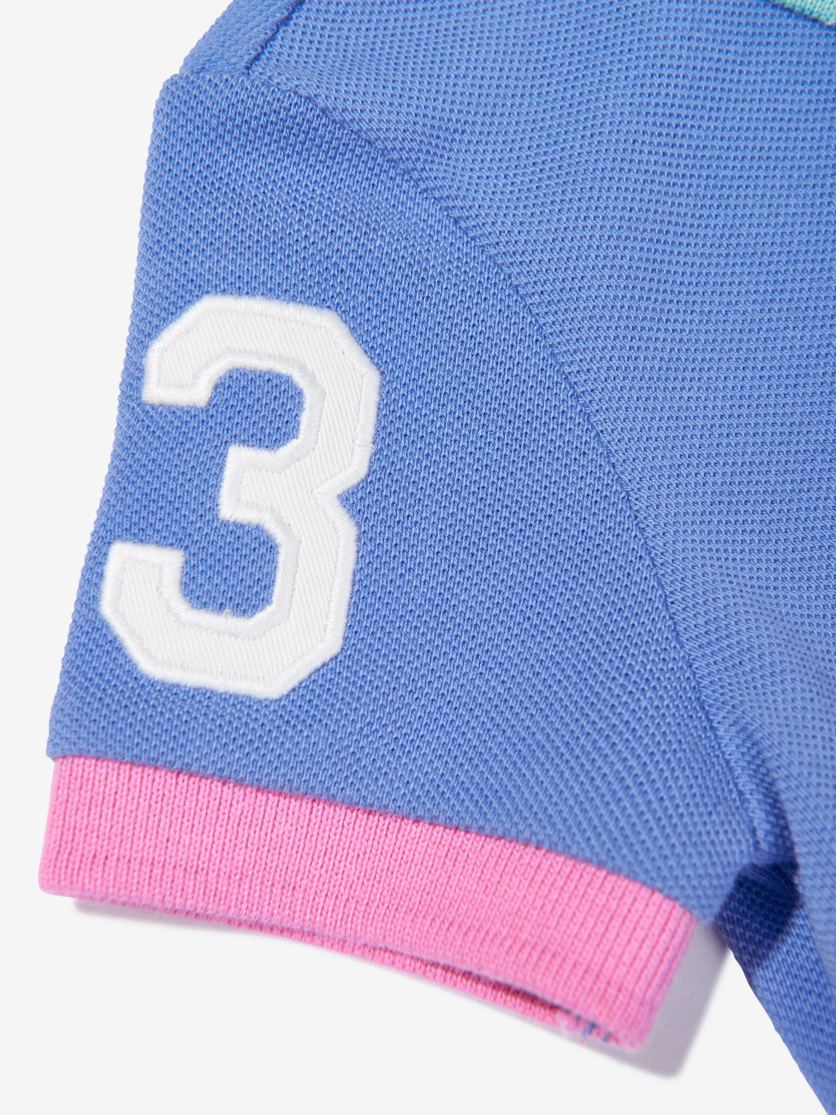 Baby Boys Polo Romper in Blue