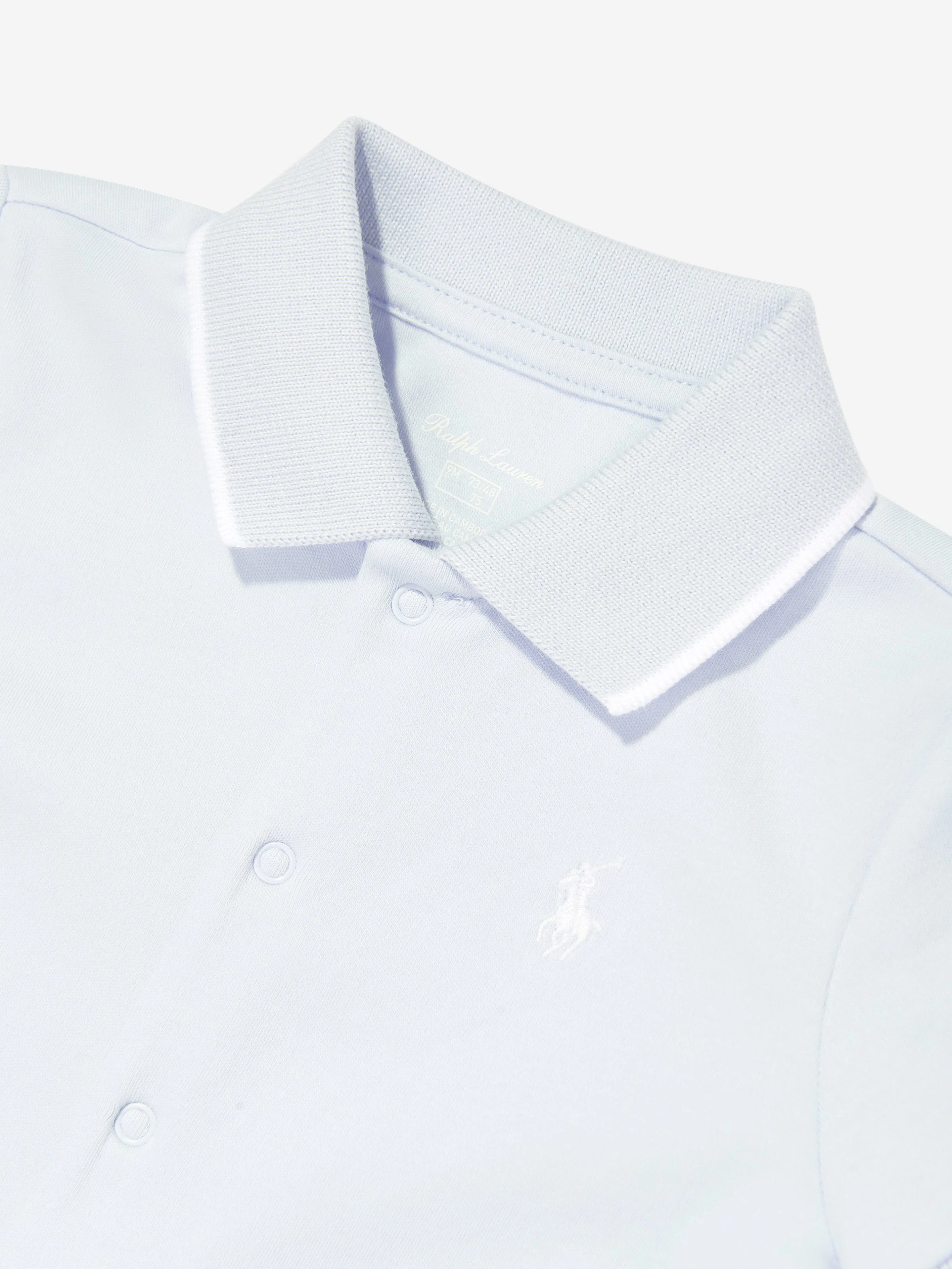 Baby Boys Polo Romper in Blue