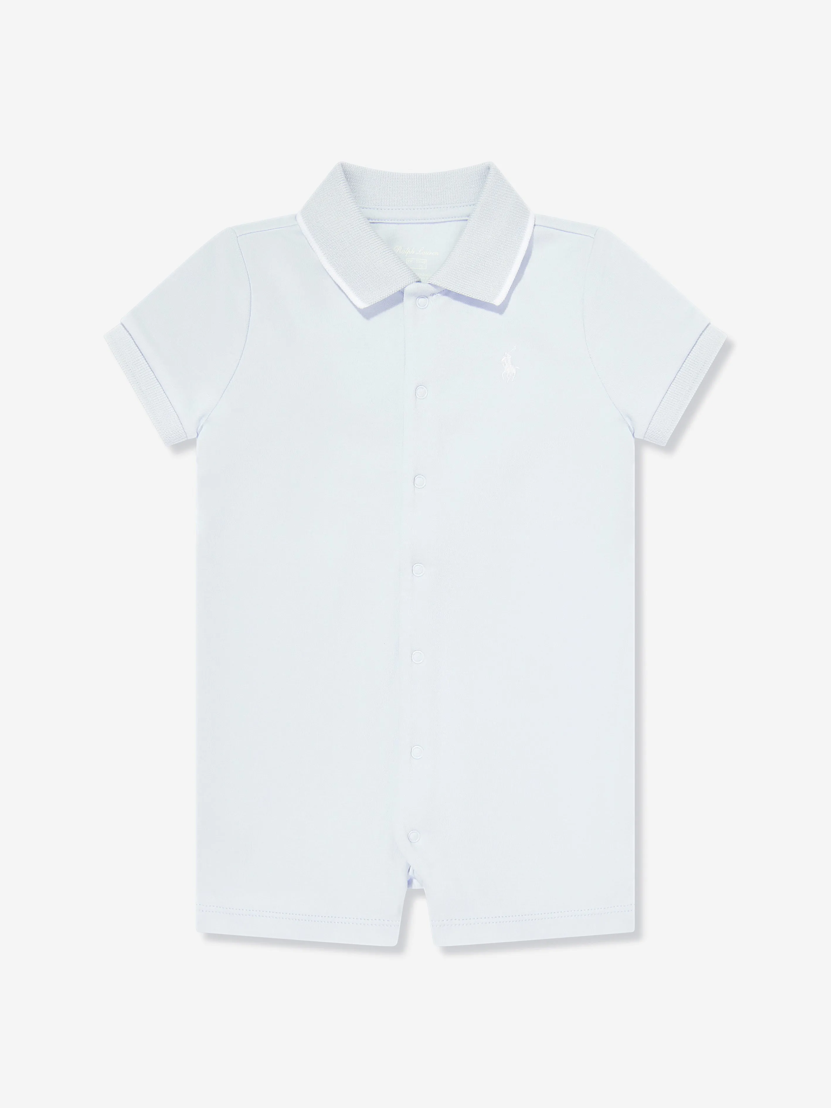 Baby Boys Polo Romper in Blue