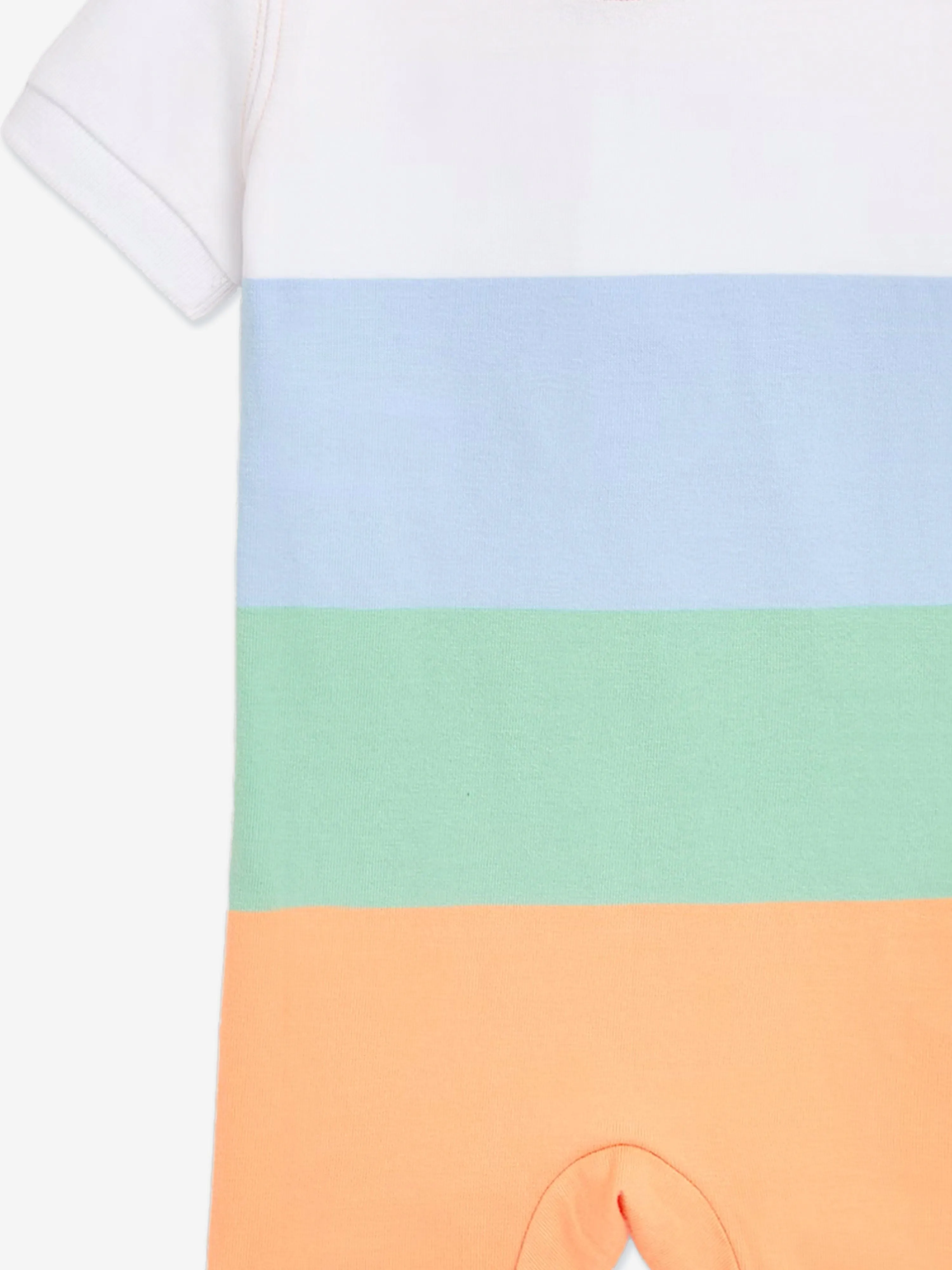 Baby Boys Striped Rugby Romper in Multicolour