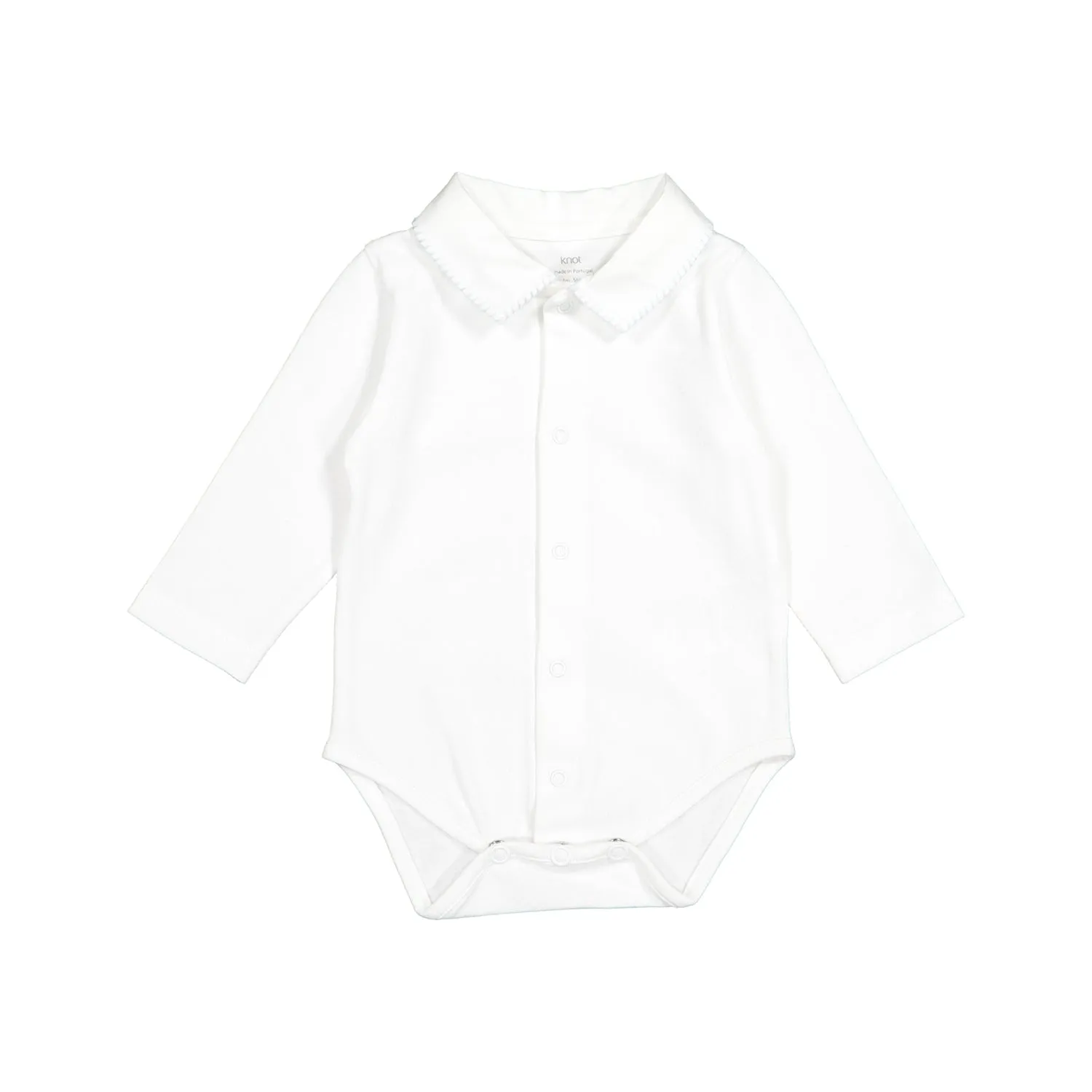 Baby Boys White Cotton Bodysuit