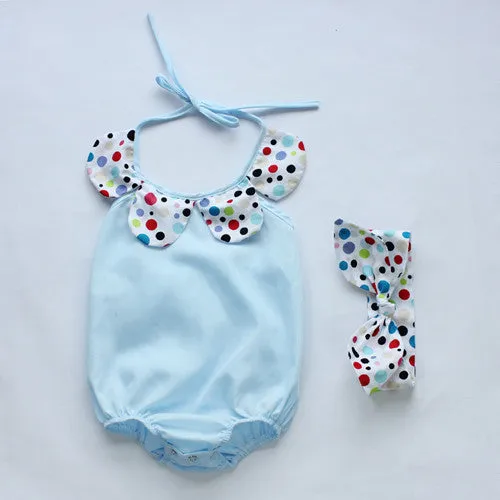 baby toddler summer boutiques baby girls vintage floral ruffle neck romper cloth with bow knot shorts headband