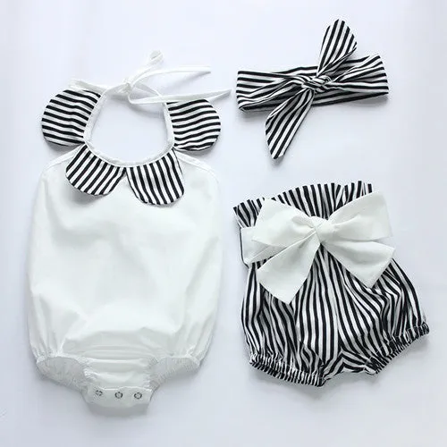 baby toddler summer boutiques baby girls vintage floral ruffle neck romper cloth with bow knot shorts headband