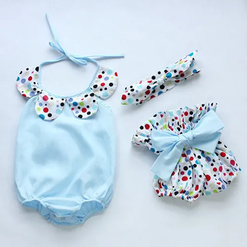 baby toddler summer boutiques baby girls vintage floral ruffle neck romper cloth with bow knot shorts headband