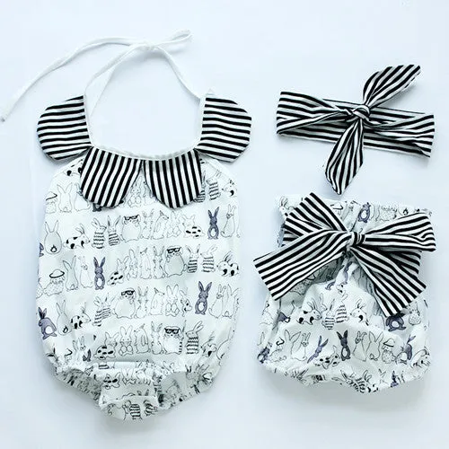 baby toddler summer boutiques baby girls vintage floral ruffle neck romper cloth with bow knot shorts headband