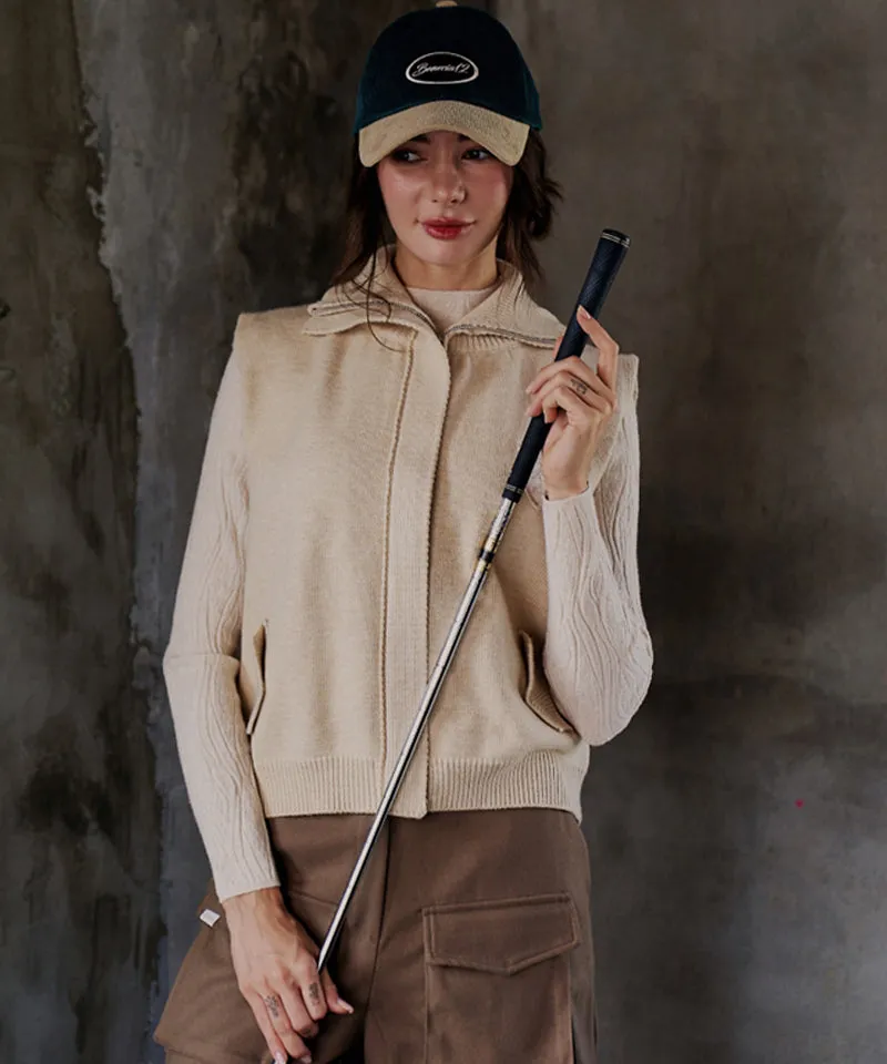 BENECIA 12 Dewey Knit Vest - Beige