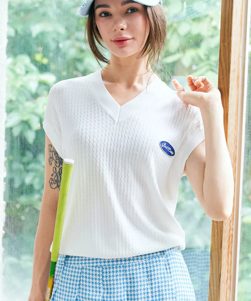 BENECIA 12 Zigzag Vest - White